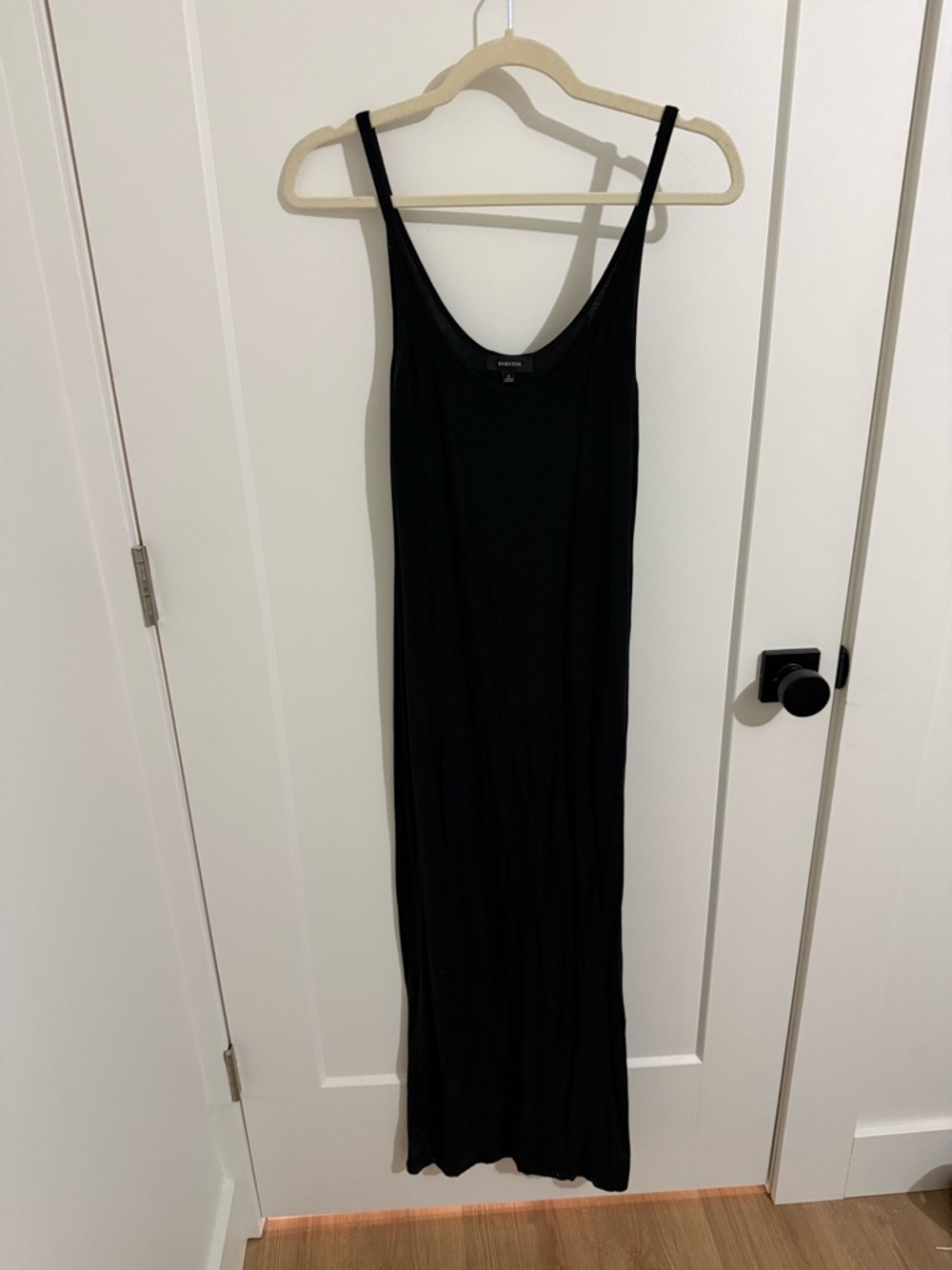 Babaton Black Maxi Slip Dress